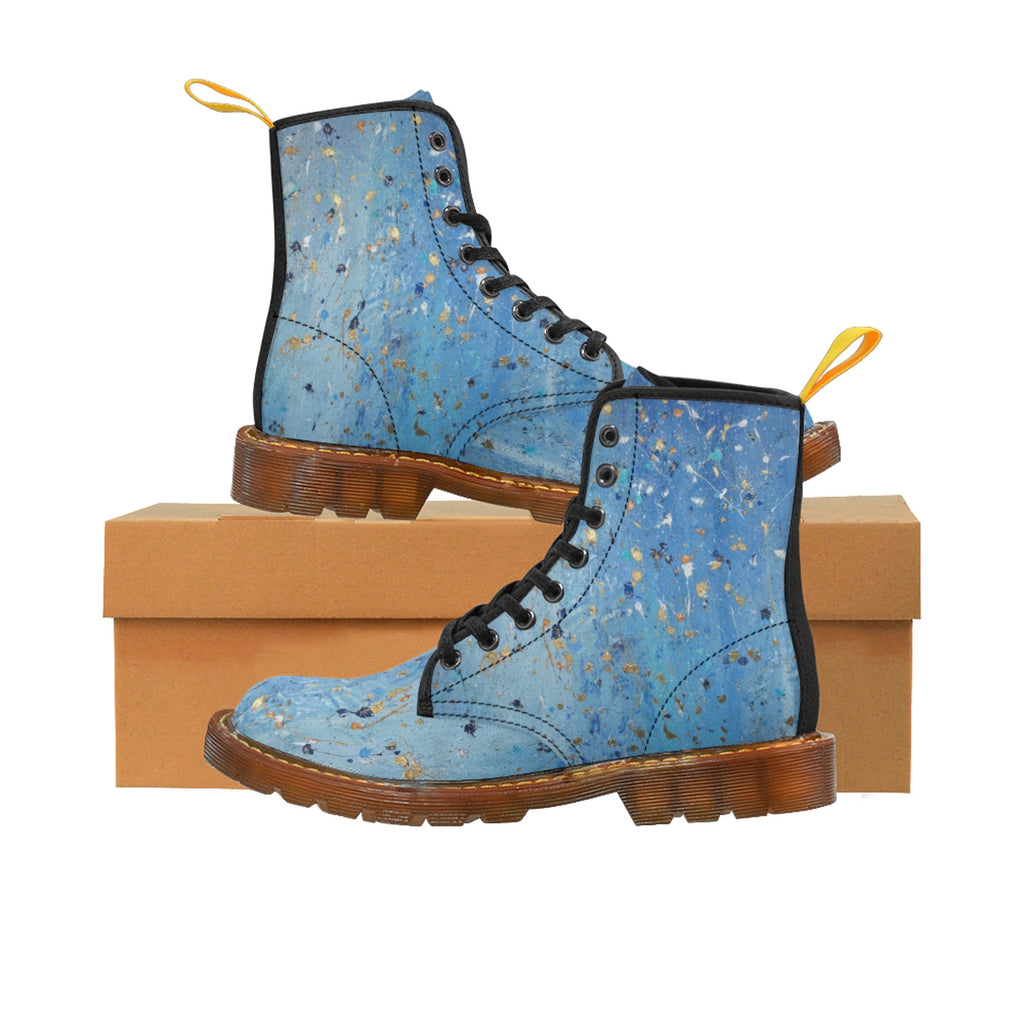 Women's Canvas Boots - Blue champagne - centauresse