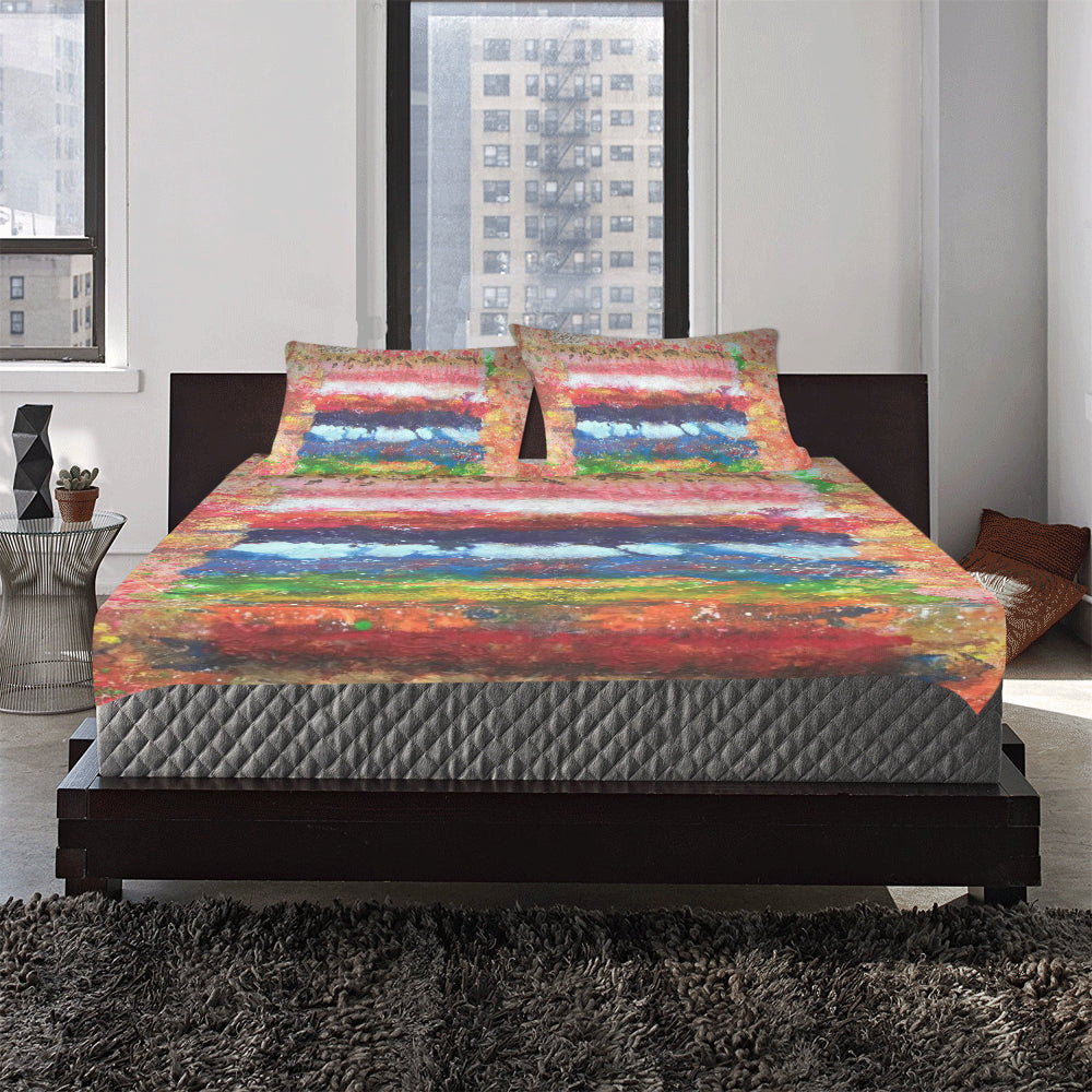 3-Piece Bedding Set (1 Duvet Cover 86"x70"; 2 Pillowcases 20"x30")(One Side) La cerise sur le gateau