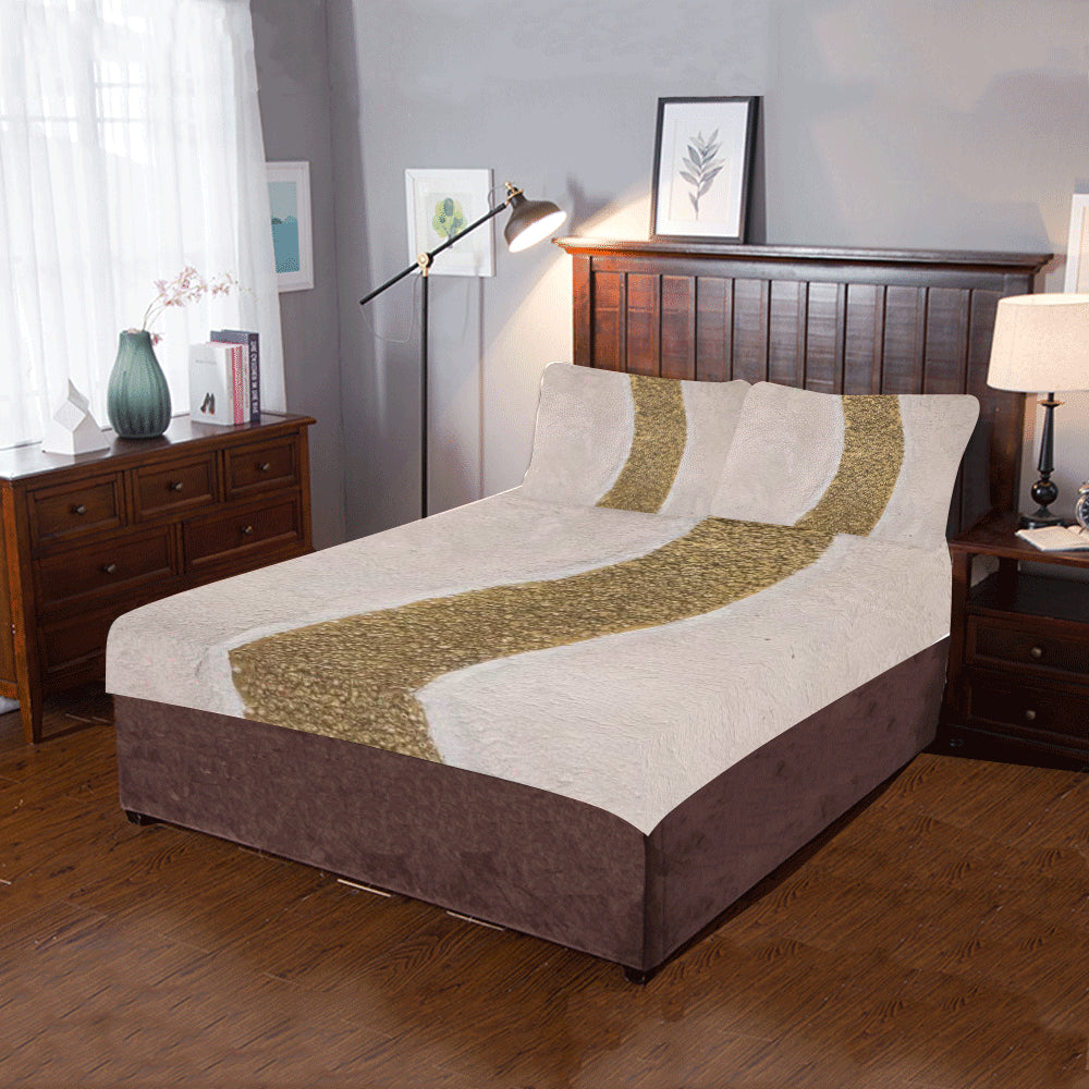 3-Piece Bedding Set (1 Duvet Cover 86"x70"; 2 Pillowcases 20"x30")(One Side) Kundalini