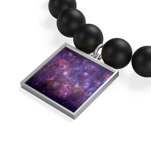 Open image in slideshow, Bracelet onyx, Gunilla Art - Violet flame
