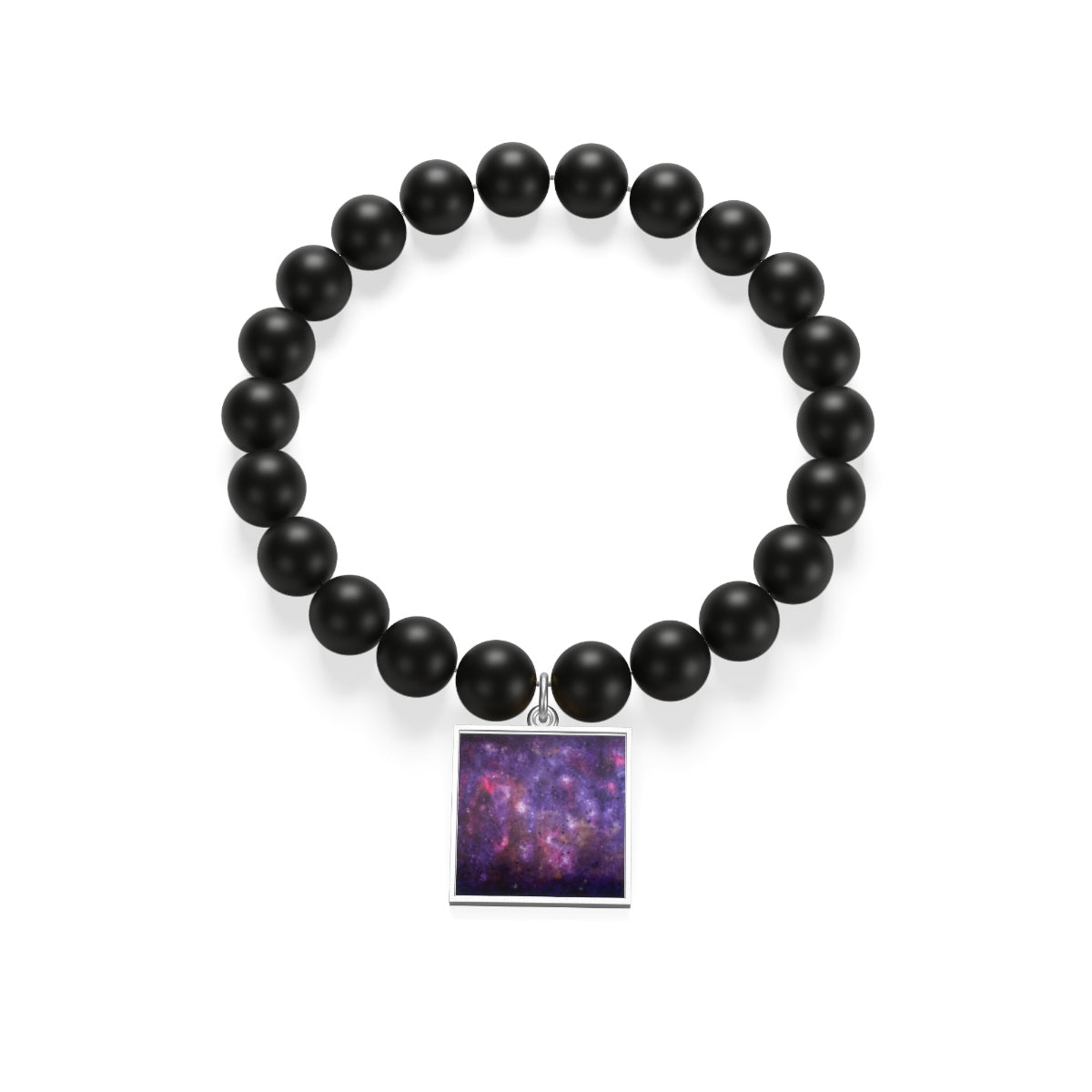 Bracelet onyx, Gunilla Art - Violet flame